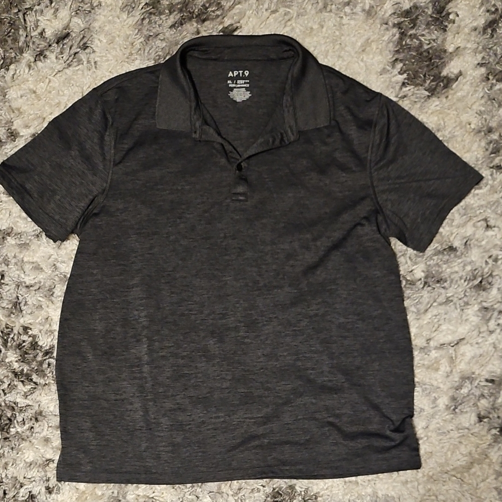 Apt. 9 Men's Charcoal Polo Shirt